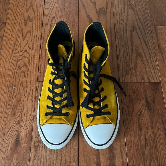 Converse Yellow Suede Chuck Taylor Pro High Tops With Lunarlon Size 11 - Picture 3 of 5